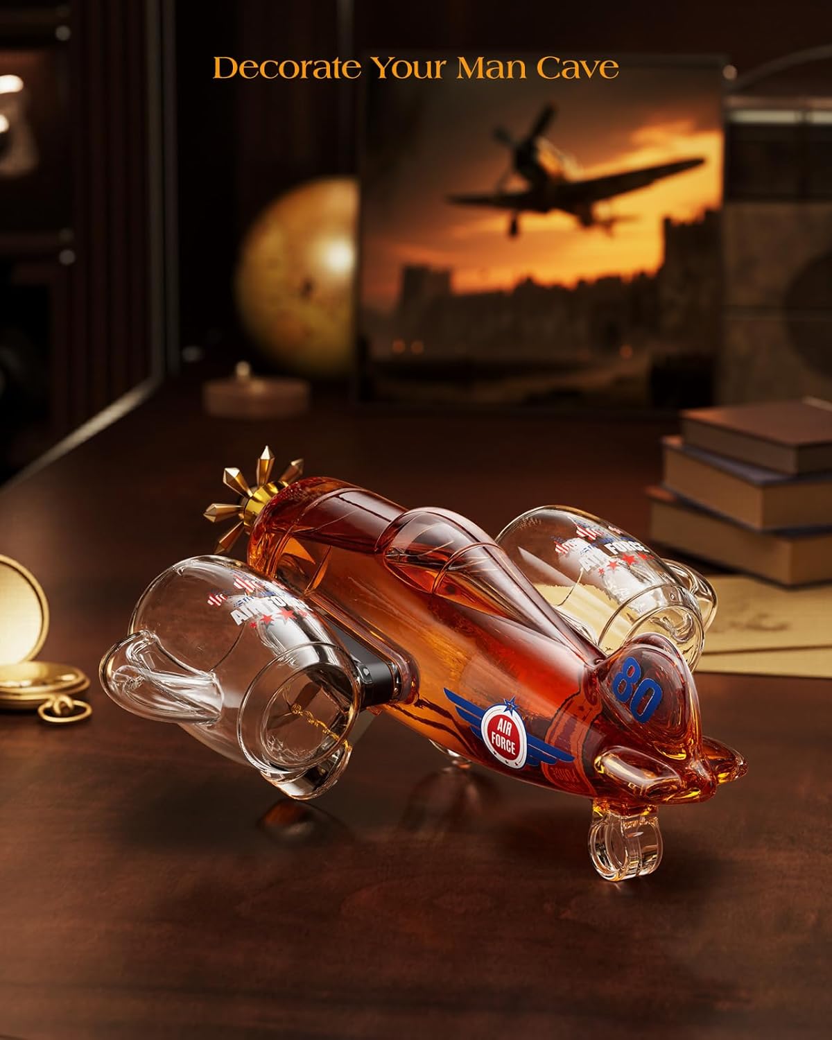 Kollea Fighter Aircraft Whiskey Decanter Set
